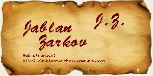Jablan Žarkov vizit kartica